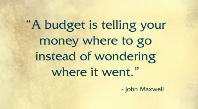 a budget is telling your money where to go