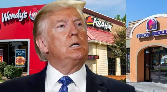 Three fast food restaurants donate to Donald Trump.