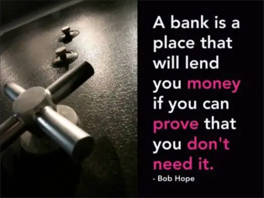 Bob Hope bank vault loan quote