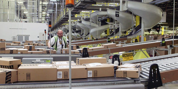 inside a fulfillment by amazon warehouse
